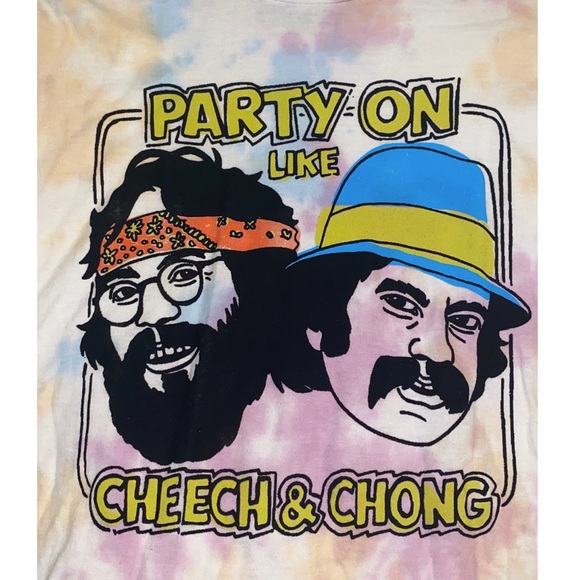 Cheech & Chong Party on 100% Cotton Tie Dye Shirt - Picture 4 of 6